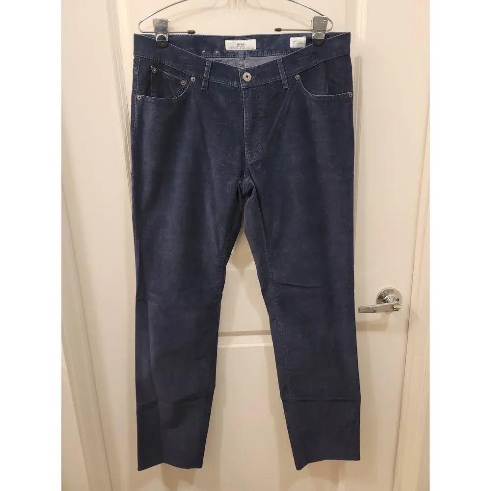 Men's Brax Chuck Modern Fit Blue Corduroy Pants